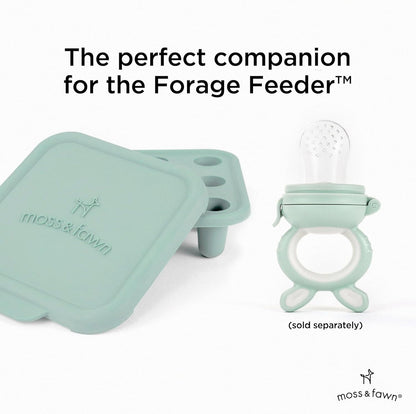 Moss and Fawn Ice Cube Tray - Forage Feeder Freezer & Teething Popsicle Mold for Breast Milk, Formula, Bone Broth, Purees, & Baby Food - BPA, Lead, & PVC-Free - Fern