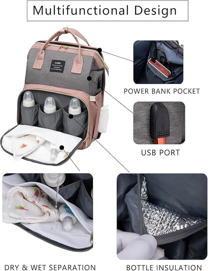 Black boy Diaper Bag Backpack: Baby toddler Bags with Changing Station for Women Men Girls Mom Dad Large Travel Backpack Pañaleras Modernas Para Bebe Niña Niño Newborn Essentials Baby New Born Gift