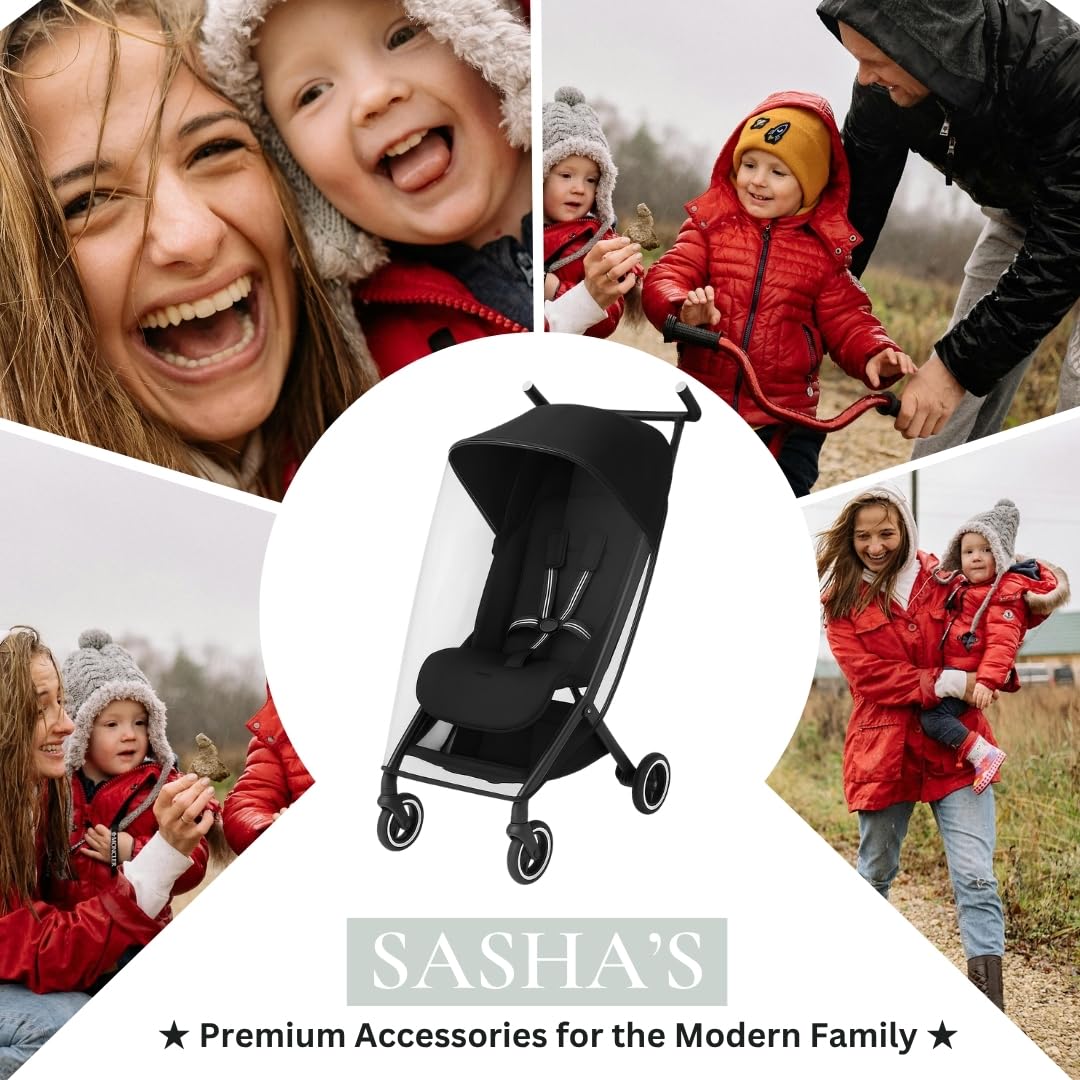 SASHA'S Rain Cover for Cybex Libelle 1 & 2, Clear Weather Shield
