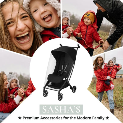 SASHA'S Rain Cover for Cybex Libelle 1 & 2, Clear Weather Shield