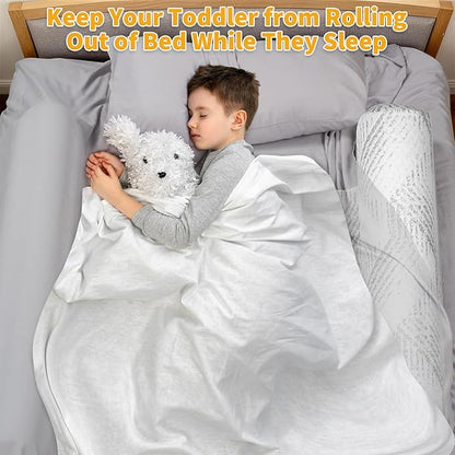USHMA Travel Bed Rails for Toddlers | Inflatable Bed Rails with Safety Flaps | Portable Blow Up Bed Rail for Full, Queen, King Size Beds, Lightweight & Washable Cover - 1Pack