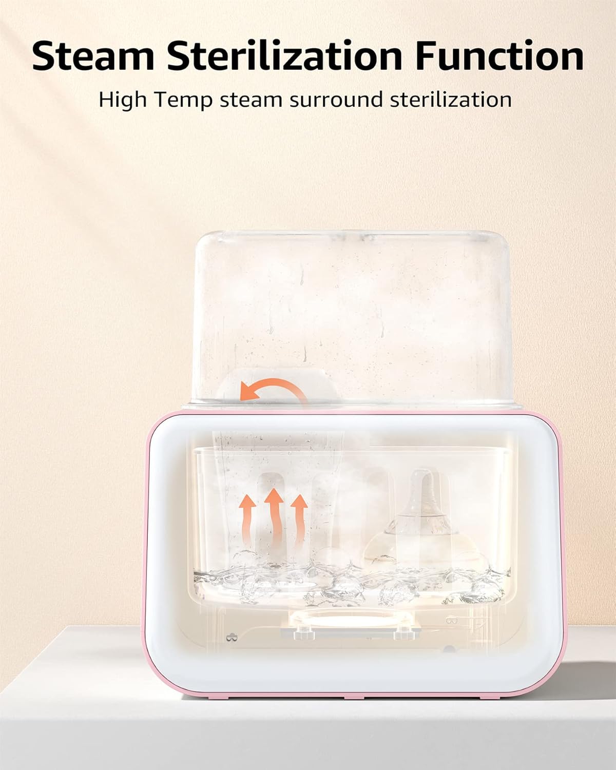GROWSNY Fast Baby Bottle Warmer, 12-in-1 Milk Warmer with Steam and Water Bath Warming Modes for Breastmilk &Formula, Food Heating,with Thaw, Steri-lize, Egg Boil Function, Fits Most Types of Bottles