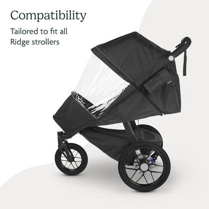 UPPAbaby Performance Rain Shield for Ridge Strollers, Waterproof and Windproof Coverage, Ventilated Design, Quick Attachment, Easy Access to Child