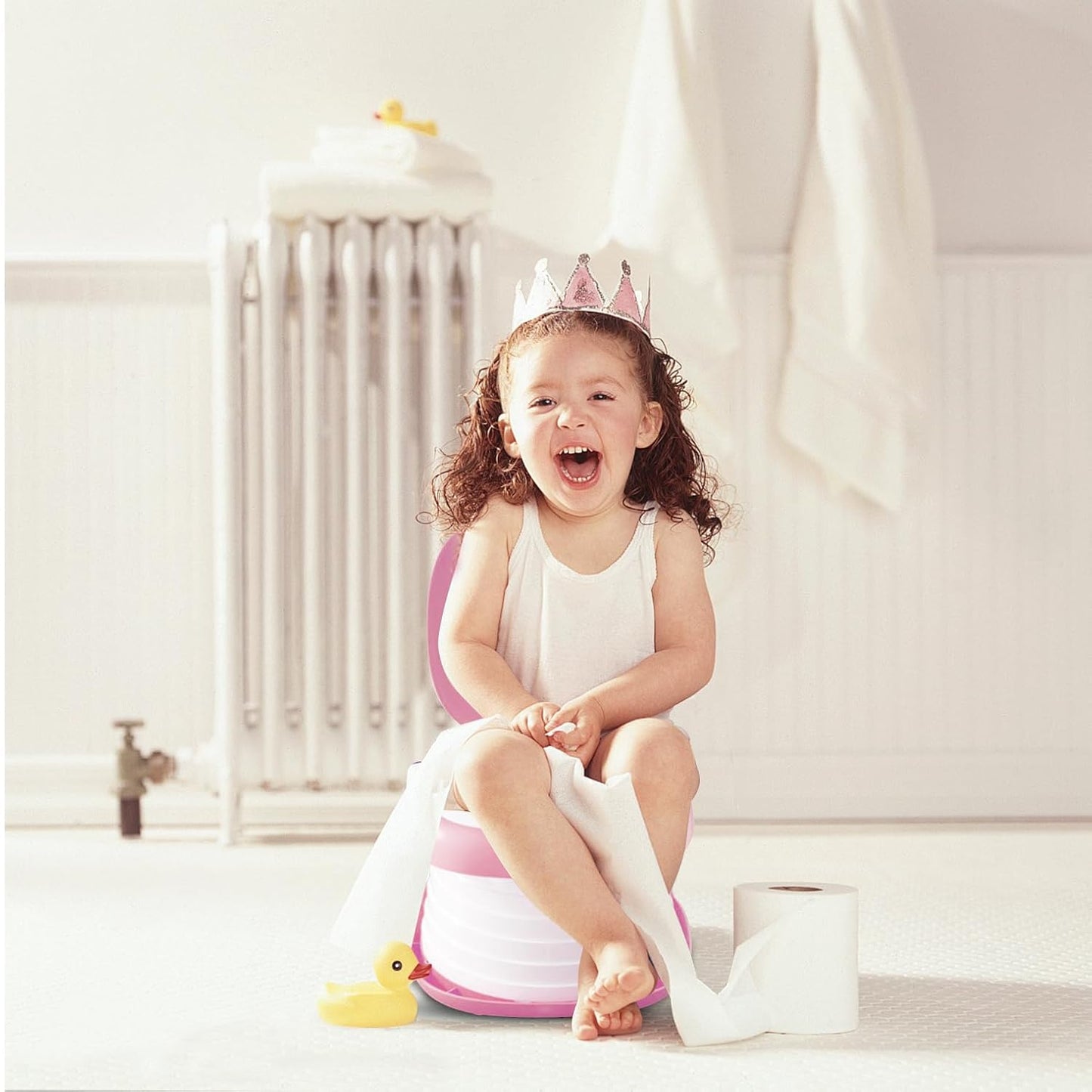 Travel Potty for Toddler Portable Foldable Potty Training Toilet for Boys Girls Baby Kids Children Indoor Outdoor,Pink