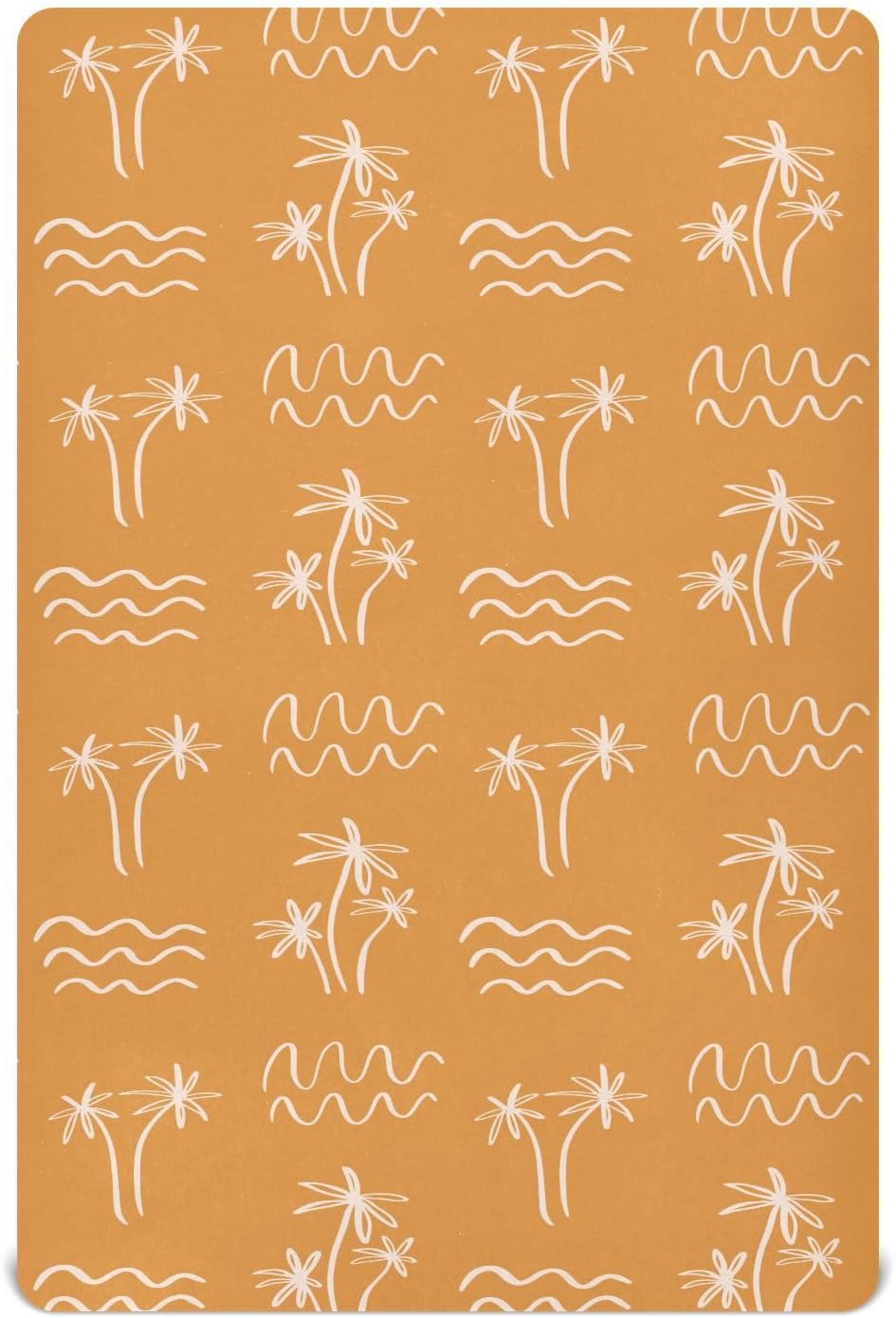 Fall Cute Mushroom Leaves Fitted Crib Sheets Stretchy Portable Playard Sheets for Baby Toddler, Breathable Soft Mini Crib Mattress 52 x 28 in for Boys and Girls