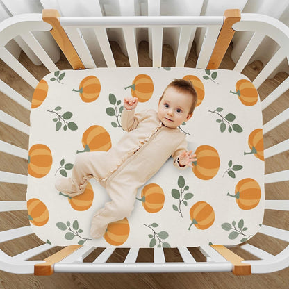 Fitted Crib Sheets Cactus and Floral Stretchy Portable Playard Sheets for Baby Toddler, Breathable Soft Mini Crib Mattress 52 x 28 in for Boys and Girls