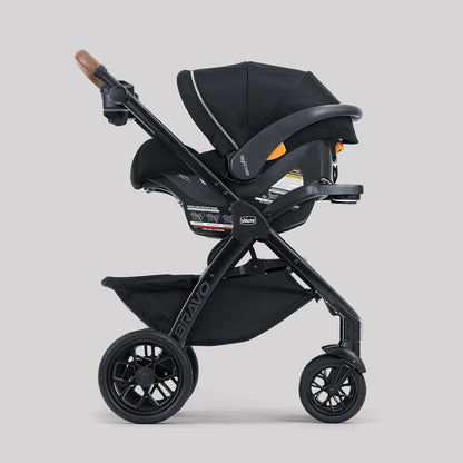 Chicco Bravo LE ClearTex Full-Size Stroller for Babies and Toddlers, UPF-Rated Canopy, GREENGUARD Gold Certified, Lightweight, One-Hand Compact Fold, Pewter/Grey