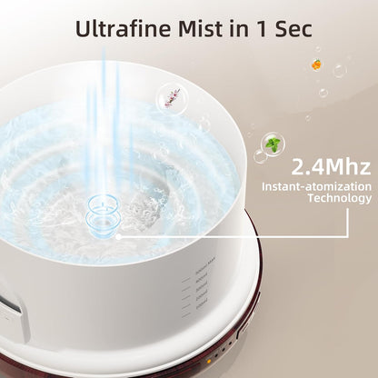 ASAKUKI Essential Oil Diffuser for Home, 500ML Aromatherapy Diffuser Humidifier with Remote Control, 7 Color LED Lights, Quiet Cool Mist Diffuser for Bedroom, Office, Gift for Mom (Yellow)