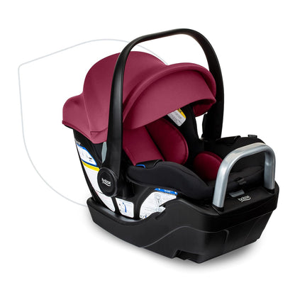 Britax Willow SC Infant Car Seat, Rear Facing Car Seat with Alpine Base, ClickTight Technology, RightSize System, Pindot Stone