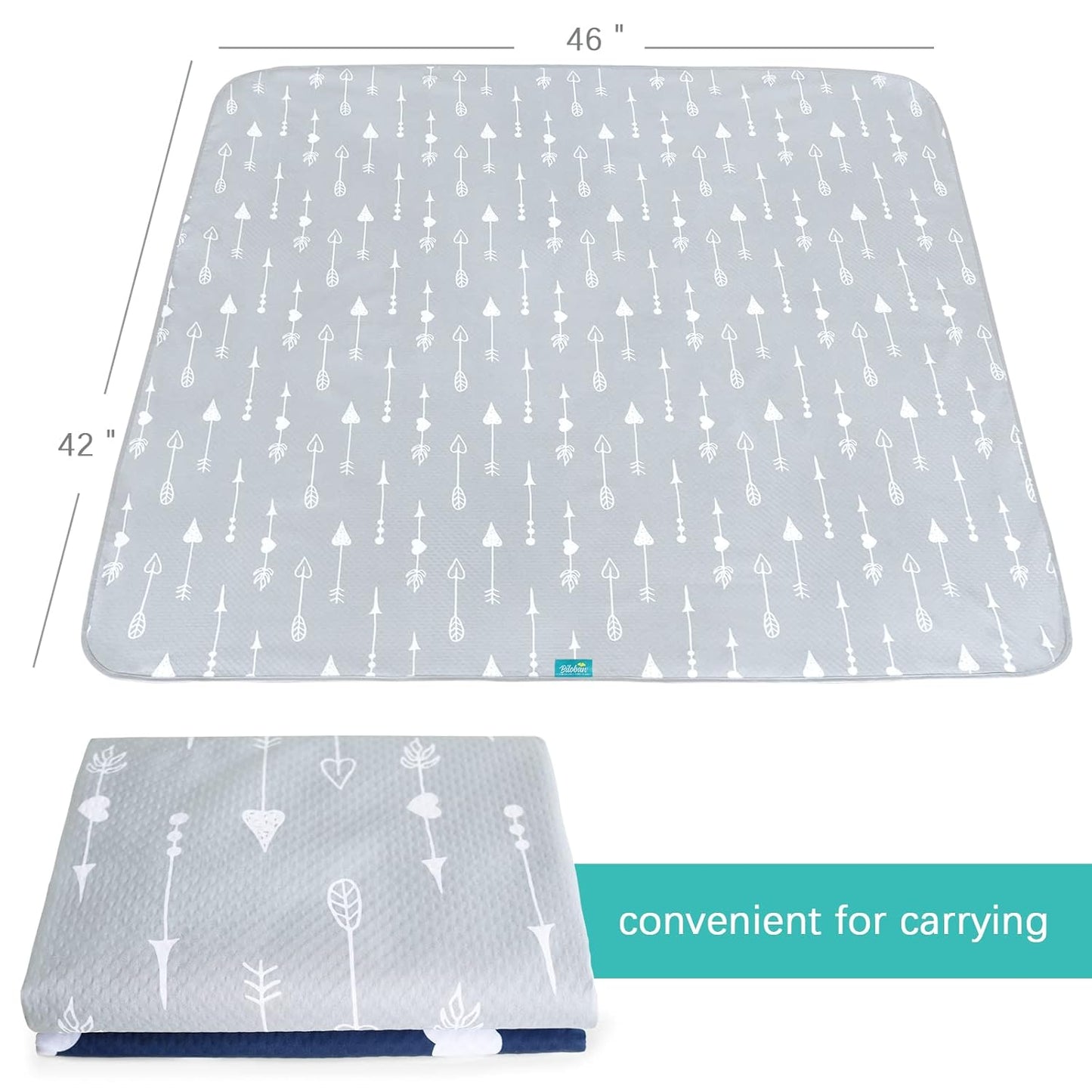 Splat Mat 2 Pack for Under High Chair & Arts & Crafts & Eating Mess, Waterproof 42''×46'' Baby Playtime Anti-Slip High Chair Mat for Floor or Table, Reusable & Portable Splash Mat