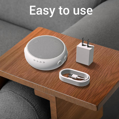 Continuous Sound Machine Battery Small White Noise Machine for Baby Kids Adult with 32 Soothing Sounds 32 Volume Levels Sleep Brown Noise Machine for Travel Office Privacy with 4 Timer & Memory