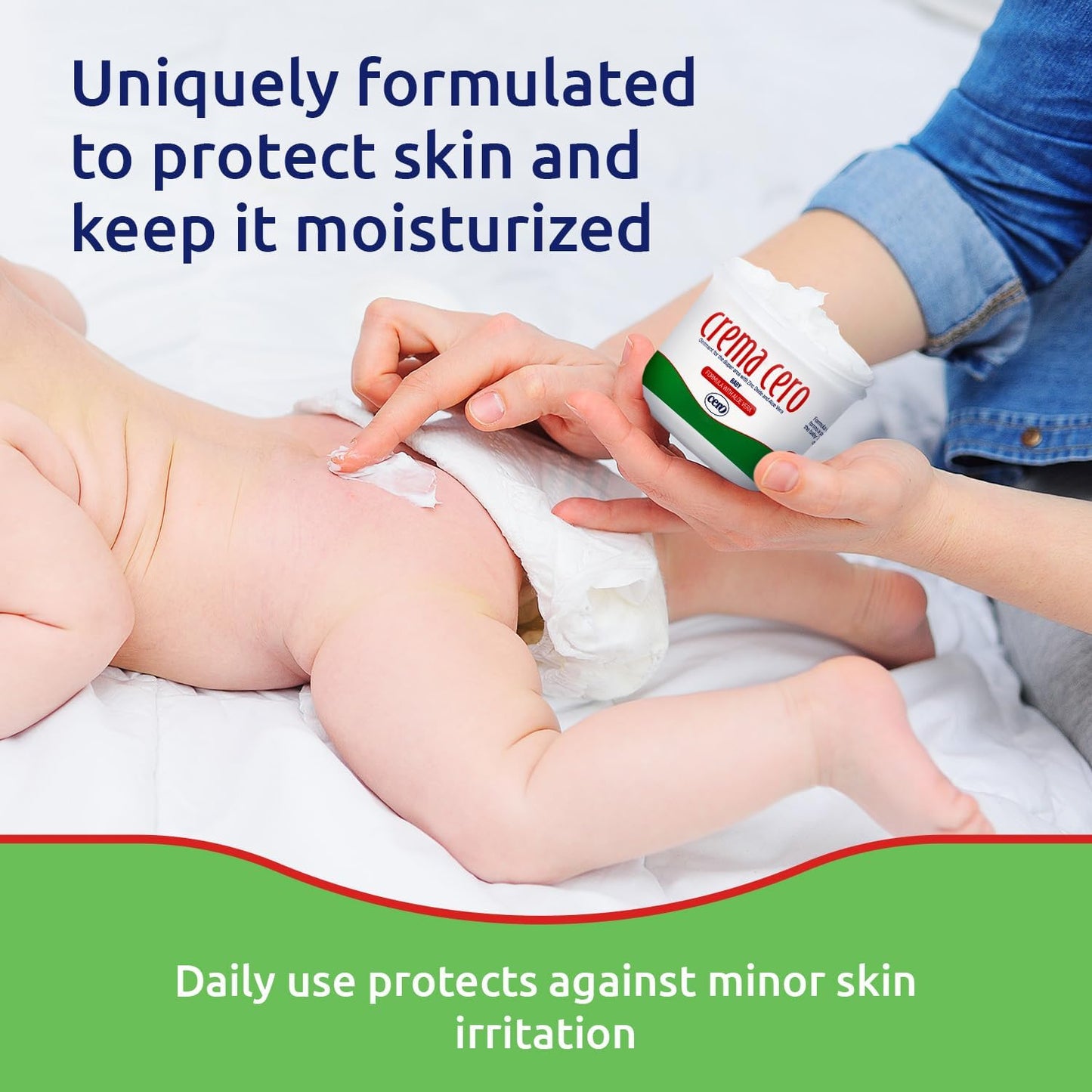 Crema Cero Diaper Rash Cream for Baby with Zinc Oxide and Calendula – High-Strength Diaper Cream for Quick Relief and Protection – Hydrating and Soothing Baby Balm – Calendula 8.5 oz