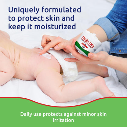 Crema Cero Diaper Rash Cream for Baby with Zinc Oxide and Calendula – High-Strength Diaper Cream for Quick Relief and Protection – Hydrating and Soothing Baby Balm – Calendula 8.5 oz