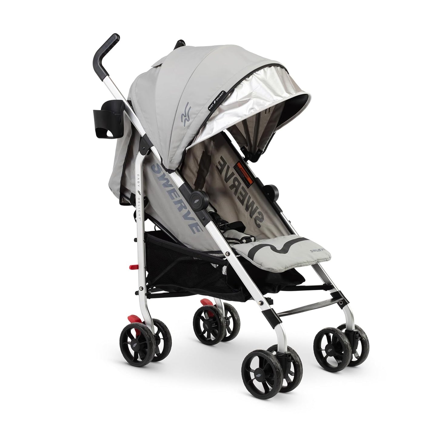 Baby Delight | Swerve Stroller | Lightweight | for Travel & Everyday | Multi-Position Recline | Compact Fold | Extra Storage | Tan