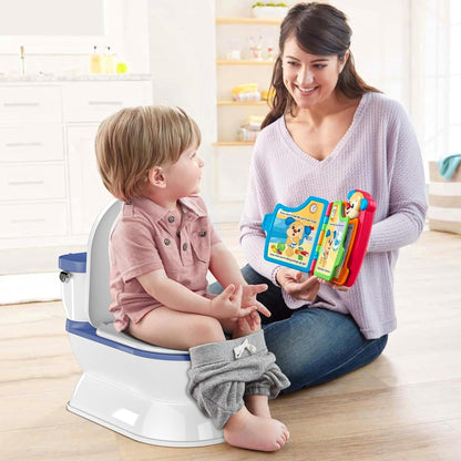 CheerTry 2-in-1 Toddler Potty Training Toilet - Larger Potty Chair & Detachable Training Seat for Boys & Girls Ages 1-3 with Flushing Sound, Wipes Storage, Toilet Paper Holder - Pink