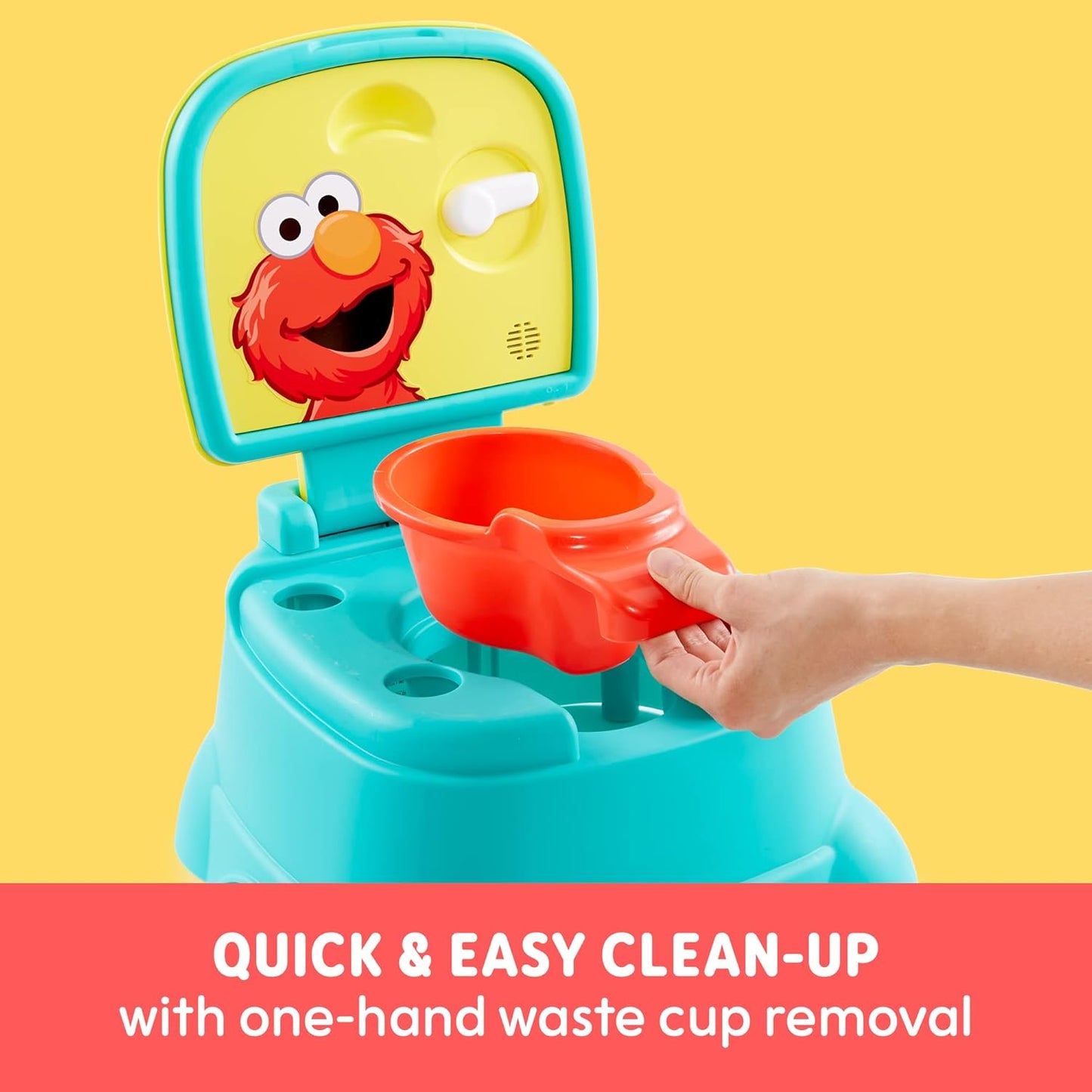 Sesame Street Cookie Monster Terrific 3 in 1 Potty Training Toilet Seat and Step Stool, Easy Clean Design with Flush Handle and Sounds, Portable, Great for Travel, Perfect for Toddler Boys & Girls 1-3
