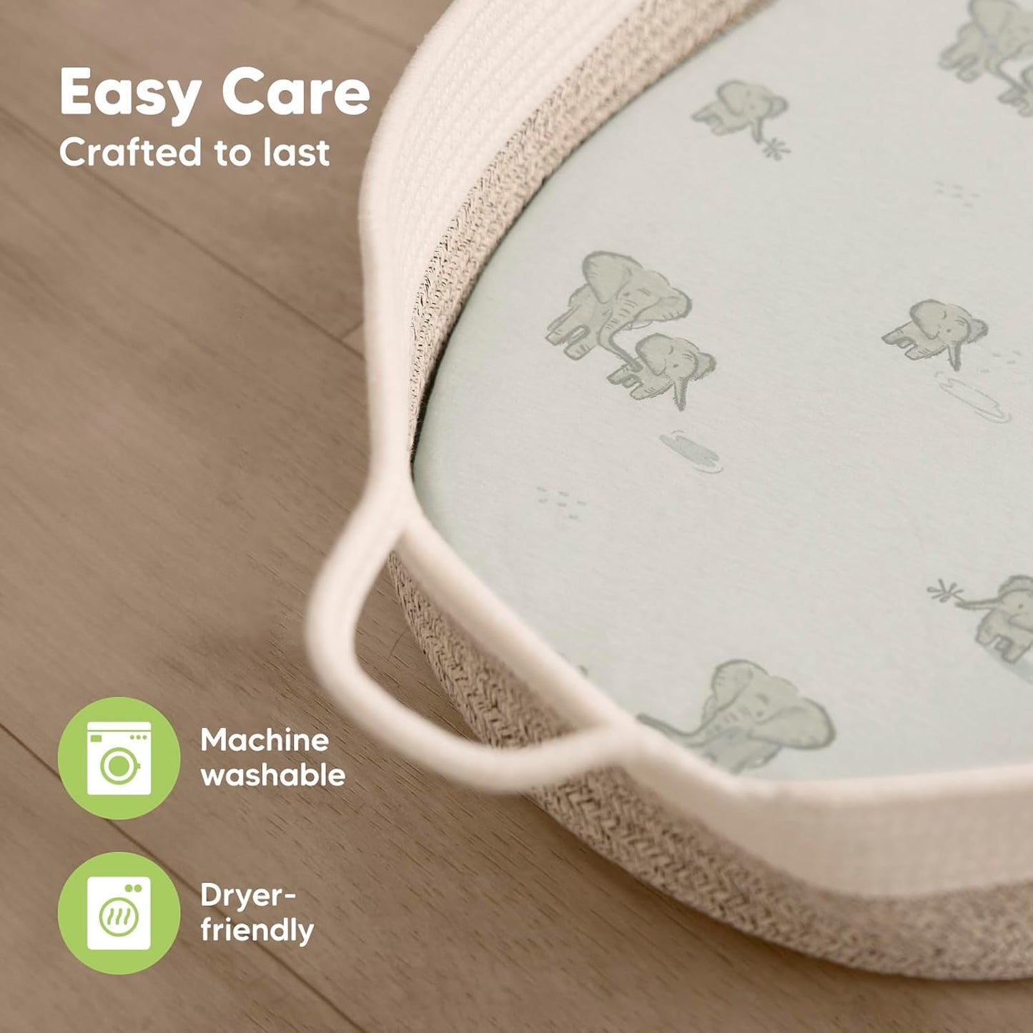 2-Pack Organic Bassinet Sheets for Girls, Boys - 100% Cotton Bassinet Mattress Sheets Compatible with Halo Bassinest Swivel Sleeper, Graco, Baby Delight, Chicco, Unisex Fitted Bassinet Sheets (Elly)