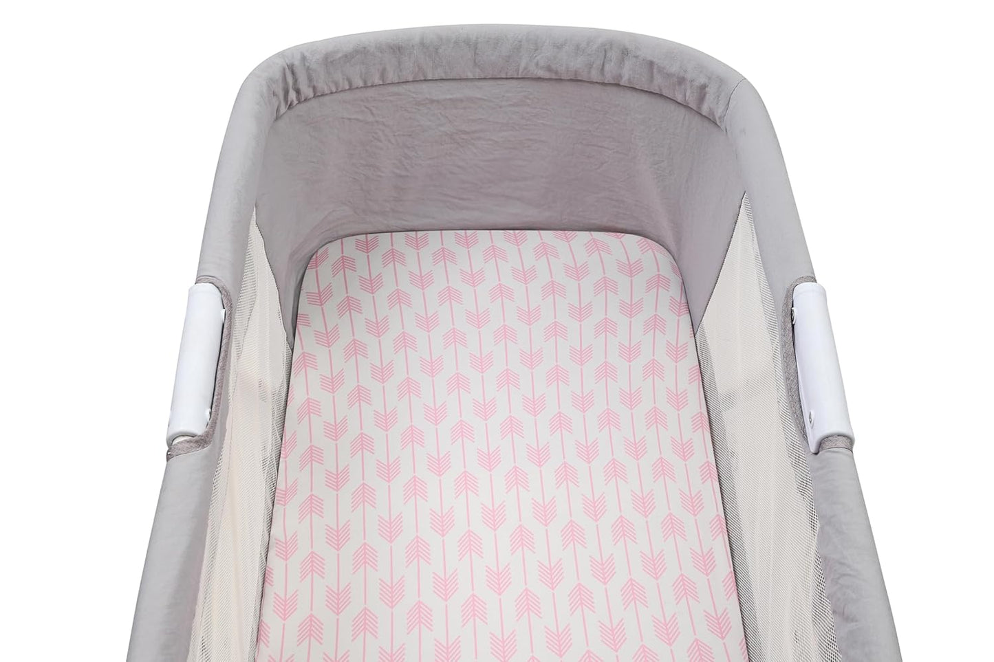 Onacosht Stretchy Bassinet Sheets 33" x 19" Compatible with Mika Micky, KoolaBaby (3 in 1), BabyBond, HARPPA and RICUTON Bedside Bassinet, 3 Pack for Baby Boy and Girl, Pink Floral