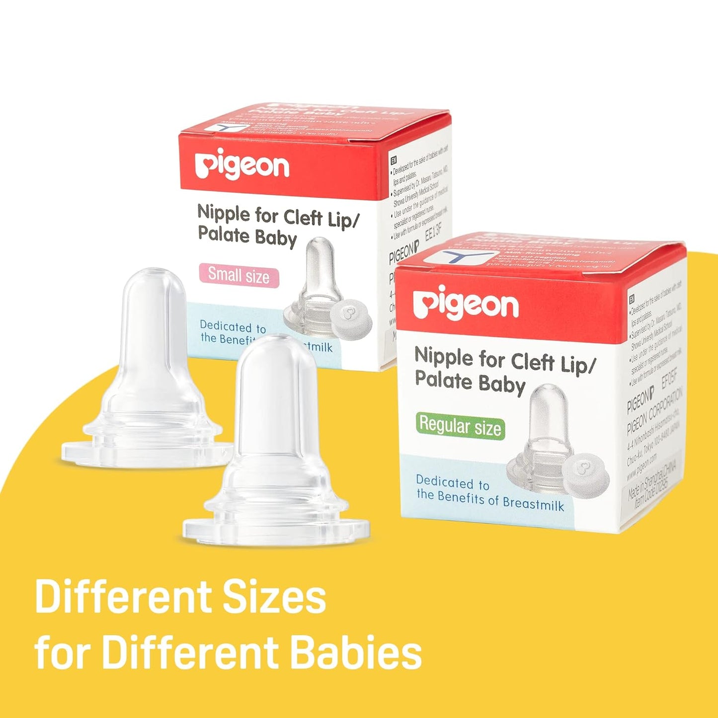 Pigeon Bottle Nipple for Cleft Lip/Palate Baby, Regular Size, Please Use It Under The Guidance of a Pediatrician