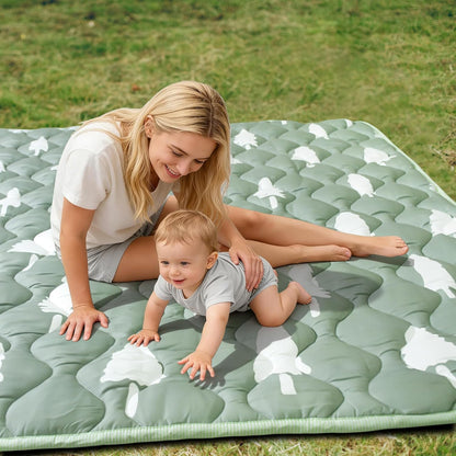 Baby Play Mat, 50x50 Playpen Mat with Super Soft Touch, Activity Mats with Upgraded Anti-Slip Bottom, Machine Washable Crawling Mats for Floor & Picnic (Animal Alphabets)