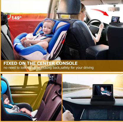 Itomoro Dual Car Camera Baby Monitor, 1080P Baby Car Camera with 2 IR Night Vision, Easily Install with Crystal Clear Wide View for Rear Facing Seat