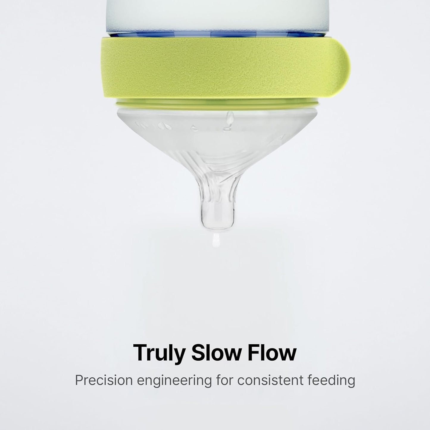Comotomo Silicone Baby Bottle Gen 2 – 2026 Release (5oz) – True Slow-Flow Nipple for Newborn Feeding (0-3 Months) with Dual Anti Colic Vents for Breast to Bottle Transition, Green (Double Pack)