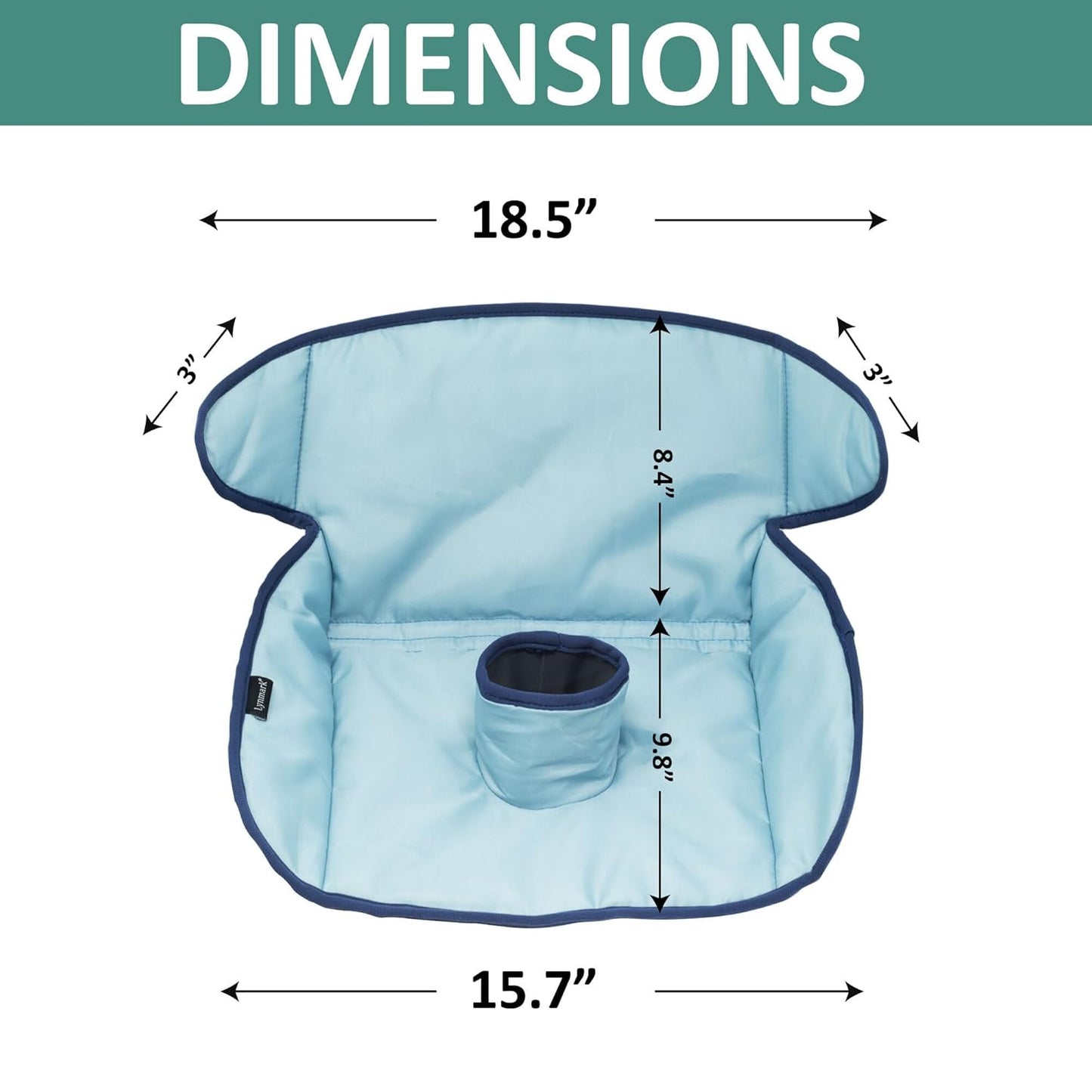 Lynmark® Potty Training Car Seat Protector Cover - Waterproof Soft Piddle Pads for Toddlers and Baby Carseat - Travel-Friendly Universal Washable Liner Mat for Spills, Nappy Leaks, Accidents - Black