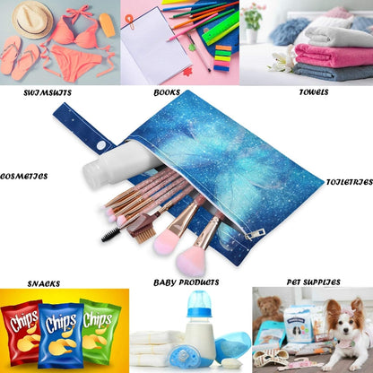 visesunny Colorful Donut Candy 2Pcs Wet Bag with Zippered Pockets Washable Reusable Roomy for Travel,Beach,Pool,Daycare,Stroller,Diapers,Dirty Gym Clothes, Wet Swimsuits, Toiletries