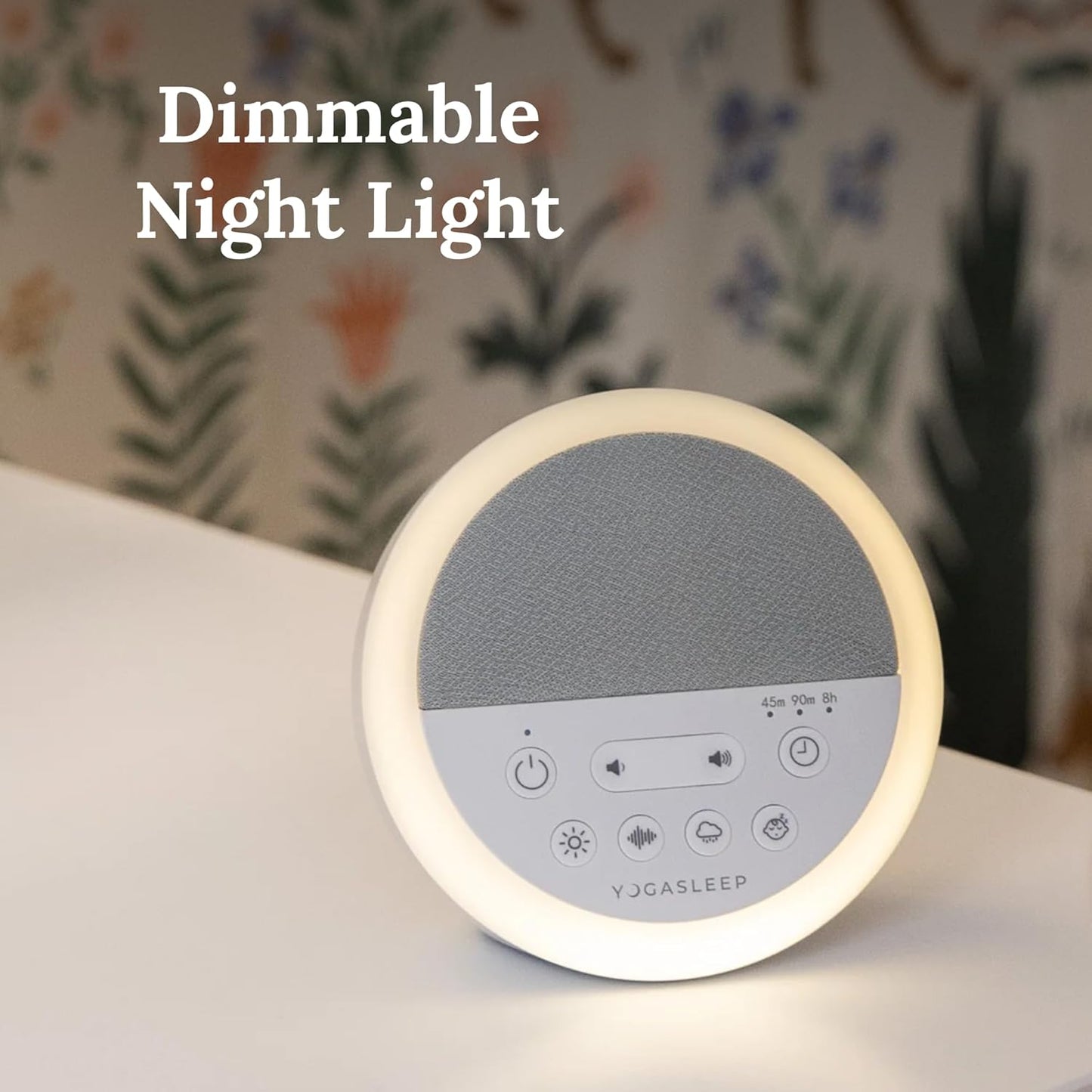 Yogasleep Duet White Noise Sound Machine & Night Light, 30 Natural Sounds,Bluetooth-Wireless Speaker for Travel,Office Privacy,Concentration,Sleep Aid for Adults & Baby, Registry & Nursery Gift,White