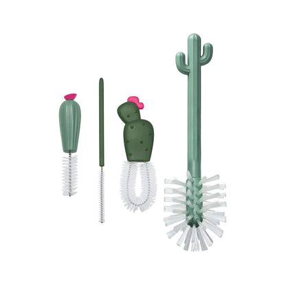 Boon Cacti Bottle Cleaning Brush Set, Terracotta , 4 Piece Set