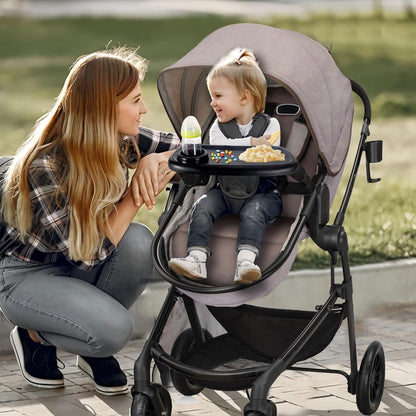 Stroller Snack Tray Compatible with Evenflo, with Stroller Cup Holder Attachment, Stays in Place Tray Attachment, Easy to Install and Take Off, Snacking On The Go, Strollers Travel Accessories