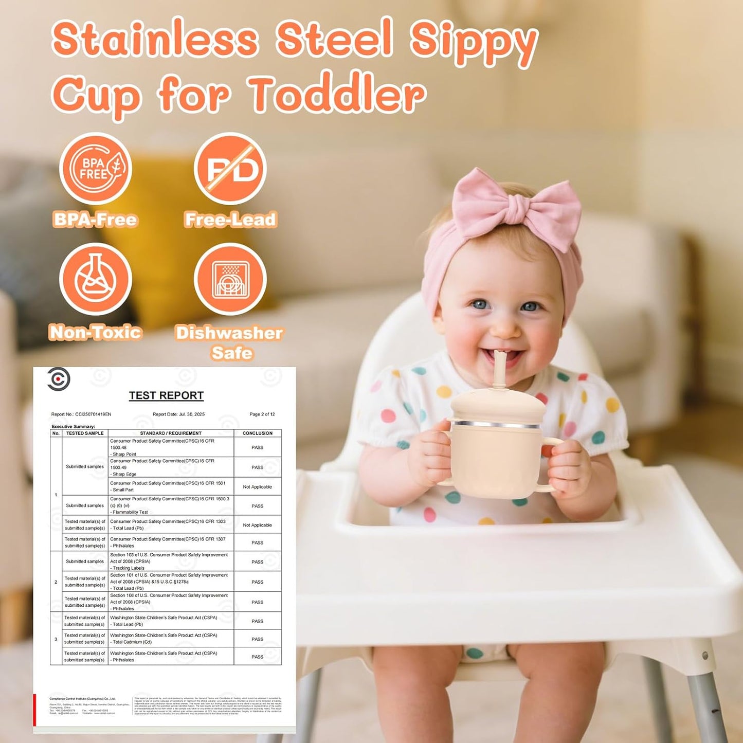 BUSOHA 3 Pack Stainless Steel Baby Bowls with Lid – 2-in-1 Toddler Feeding Bowl Heat-Resistant Spill-Proof Plate Suction Bowls for Kids Baby Toddler Food Feeding