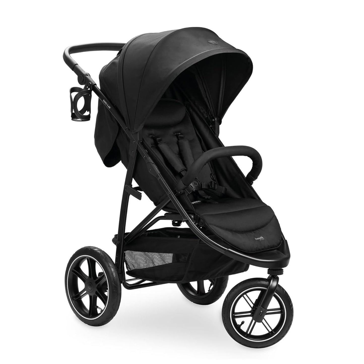 hauck Stroller Rapid 3 Air, Reclining Seat up to 48.5 lbs, Stroller with Air Wheels and Rear Suspension, Compact & Easy Fold, Sun Protection UPF 50+, Large Basket