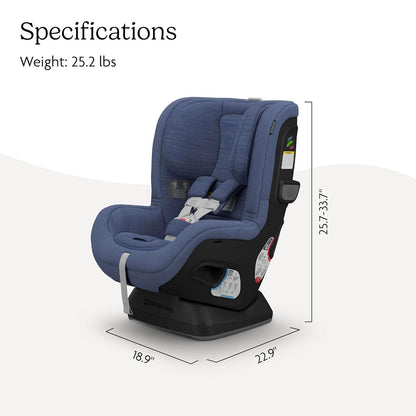 UPPAbaby Rove Convertible Car Seat - 2-in-1 Rear + Forward Facing - Quick + Secure 3-Step Install - Intuitive Safety Technology + Comfort Features - Cup Holder Included - Kavneer (Almond Mélange)