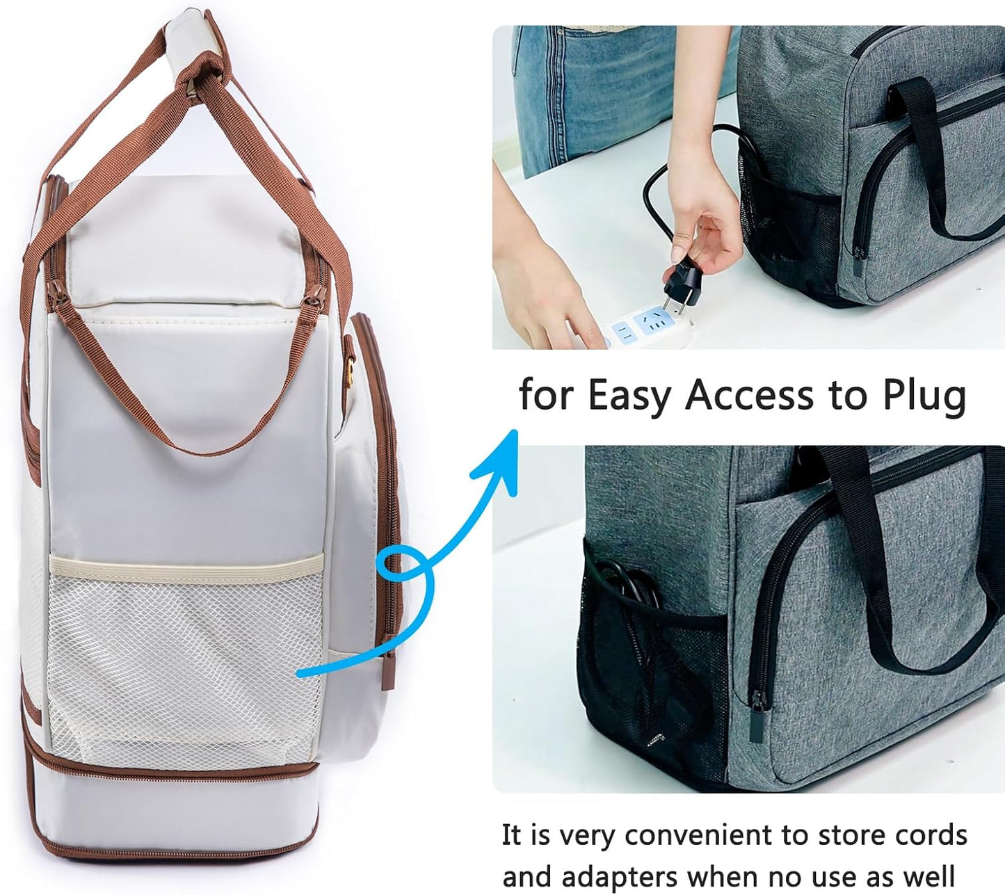 SFYBYHEART Carrying Case Compatible with Baby Brezza Formula Pro Mini Baby Formula Mixer Machine Carrying Bag - Baby Formula Mixer Travel Bag with Pockets for Baby Essential, Pumps, Baby Bottles