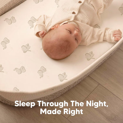 2-Pack Organic Bassinet Sheets for Girls, Boys - 100% Cotton Bassinet Mattress Sheets Compatible with Halo Bassinest Swivel Sleeper, Graco, Baby Delight, Chicco, Unisex Fitted Bassinet Sheets (Elly)