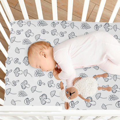 Fitted Crib Sheets Pink Checkered and Bows Stretchy Portable Playard Sheets for Baby Toddler, Breathable Soft Mini Crib Mattress 39 x 27 in for Boys and Girls