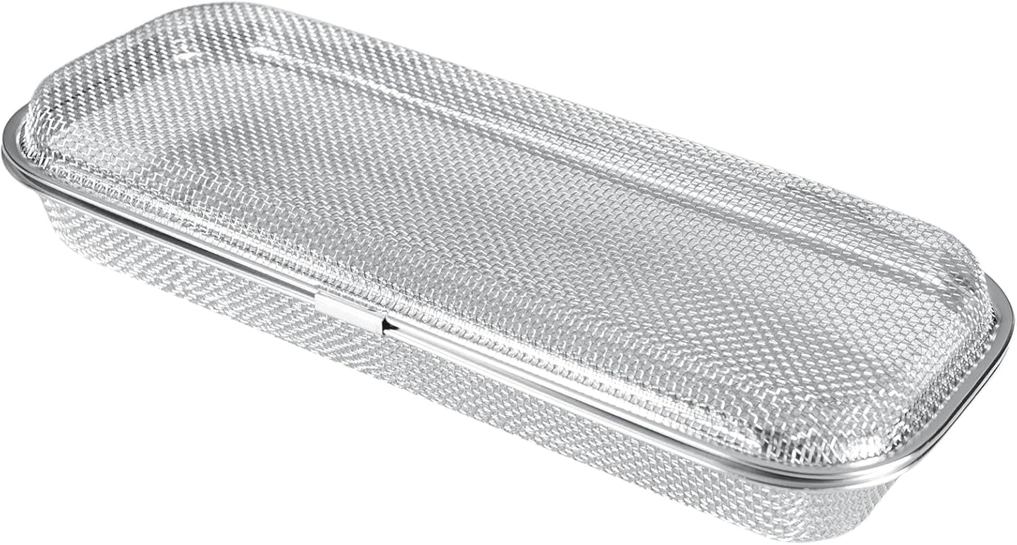 Stainless Steel Dishwasher Basket for Utensils - 18/8 Food-Grade, Custom Fit Size Secure Hold Design Prevents Slipping | Food-Grade Metal & 10-Mesh Drying Tech