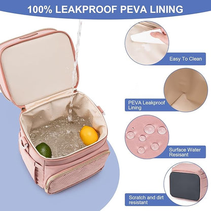Breastmilk Cooler Bag with Ice Pack Fits 6 Baby Bottles Up to 9 Ounce