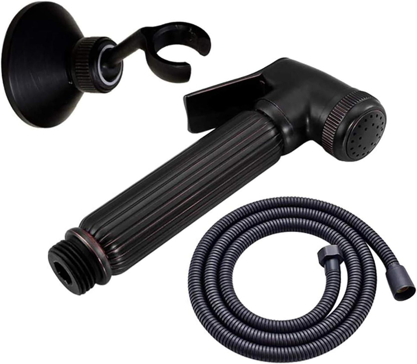 Handheld Bidet Sprayer for Toilet, Bathroom Cloth Diaper Sprayer Set Brass Bidet Sprayer Kit with Stainless Steel Shower Hose and Holder for Pet Bathing, Personal Hygiene,Gold