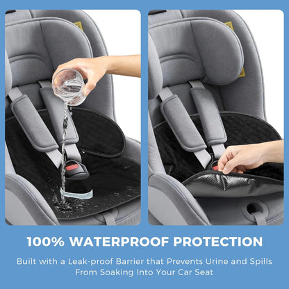 2 Pack Car Potty Training Seat Protector, Waterproof Toddler Carseat Potty Training Cover, Piddle Pads & Liners for Baby,Washable Non-Slip Leak-Proof Potty Pee Protector (Black)