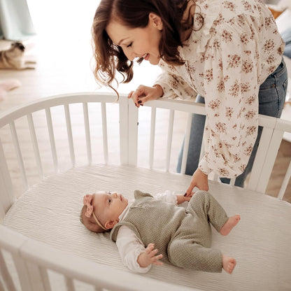 lulumoon Muslin Bassinet Sheets for Baby: Soft Bedside Sleeper Bassinet Fitted Sheets for Boys and Girls