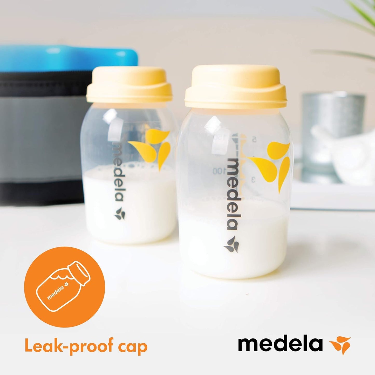 Medela Breast Milk Collection and Storage Bottles with Solid Lids - 6pk/5oz-150mL Breastmilk Container, Compatible Breast Pumps and Made Without BPA
