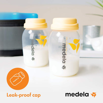 Medela Breast Milk Collection and Storage Bottles with Solid Lids - 6pk/5oz-150mL Breastmilk Container, Compatible Breast Pumps and Made Without BPA
