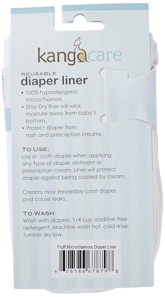 Kanga Care Reusable Microchamois Cloth Diaper Liner Use with Baby Creams or Balms (10 Pack)