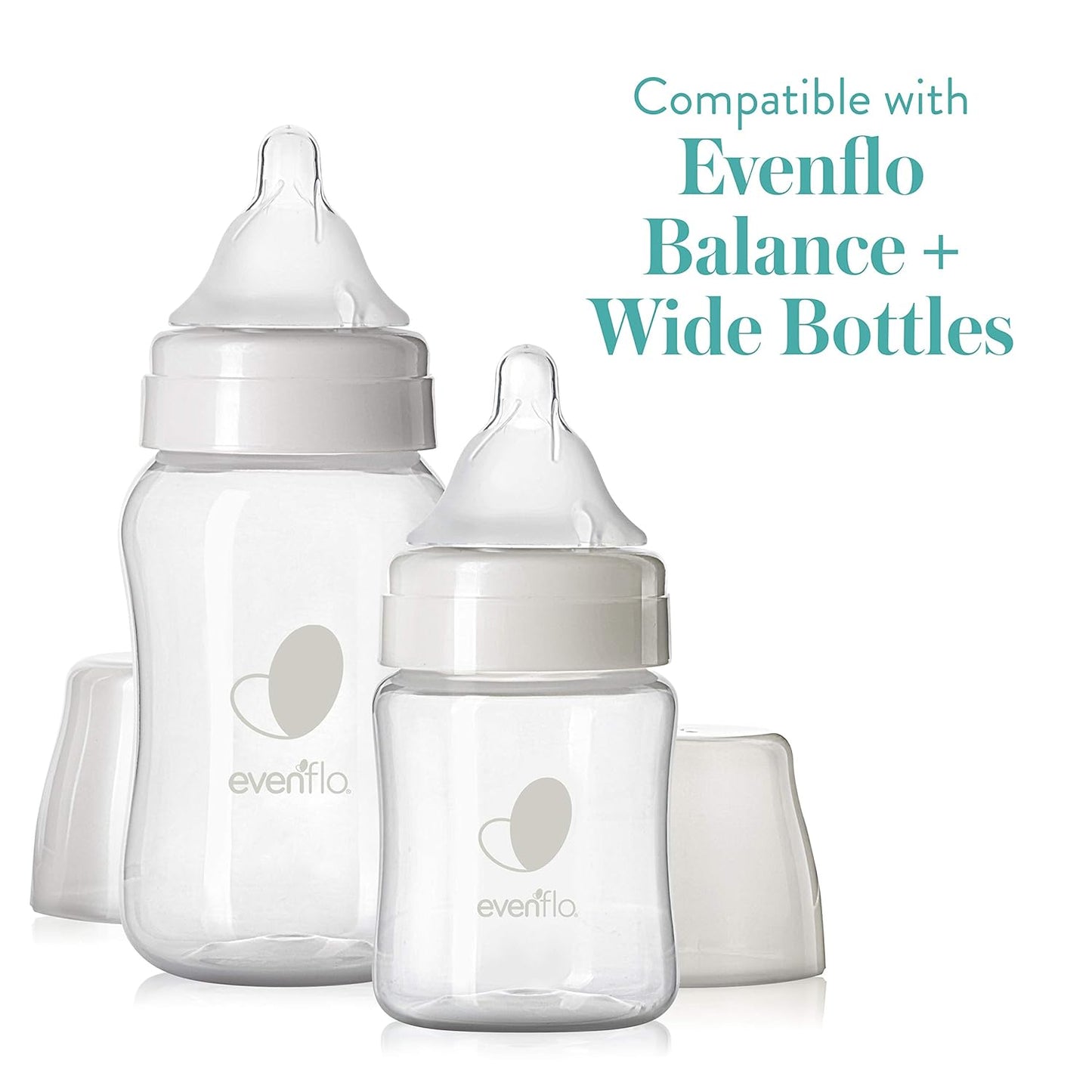 Evenflo Feeding Piece of 6 Balance Plus Wide Neck Nipples for The Balance Plus Wide Neck Baby Bottles, 0 Months and Up