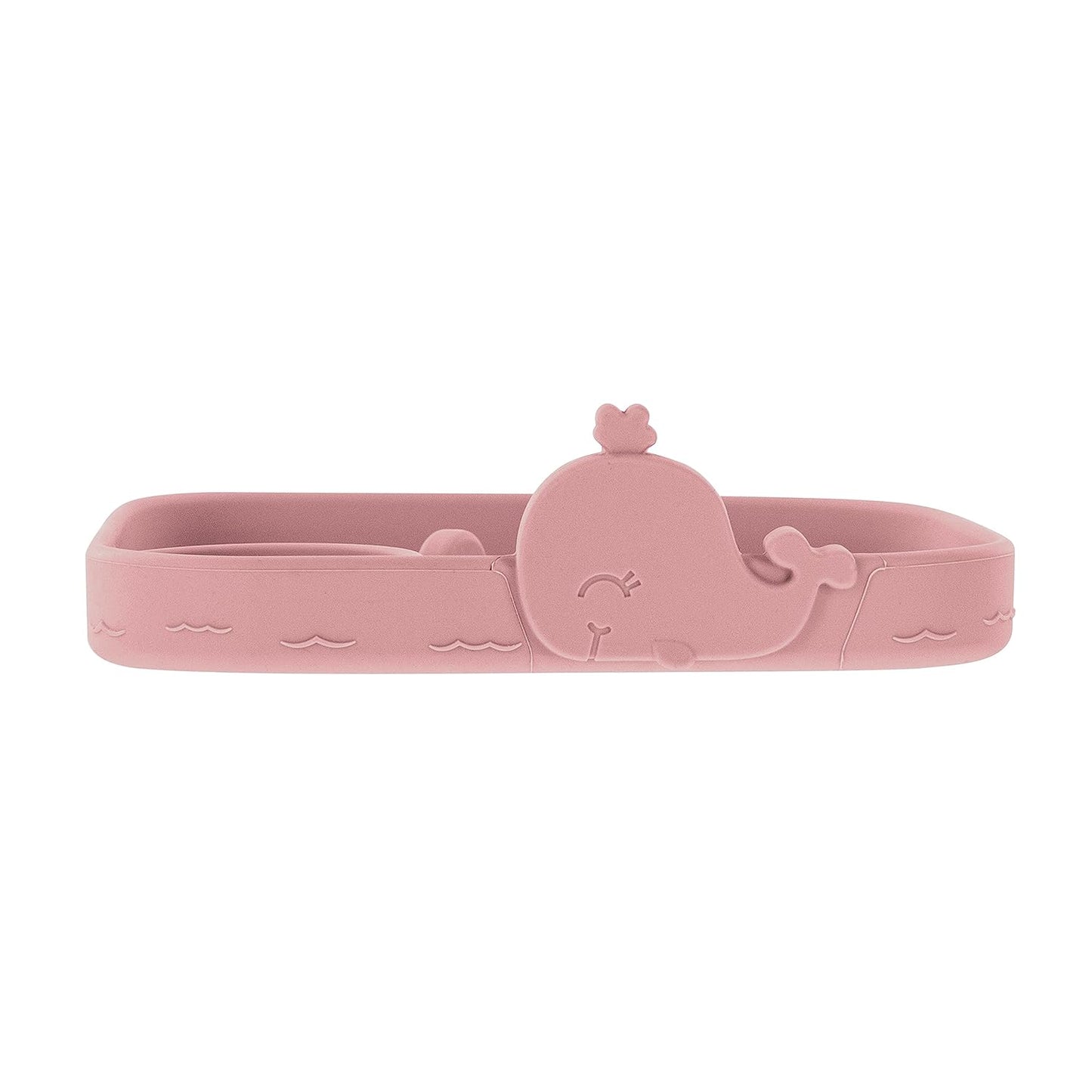 Nuby Animal Friend Silicone Round Bowl - Toddler Bowl - 6+ Months - Pink Whale Bowl