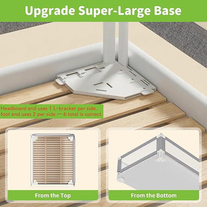 yulongtengfei 3-Piece Queen Size Bed Rail for Toddlers - Adjustable Baby Bed Rail Guard, Kids Safety Bed Rail for Queen Size Bed (78.7"x78.7"x60"-Grey)