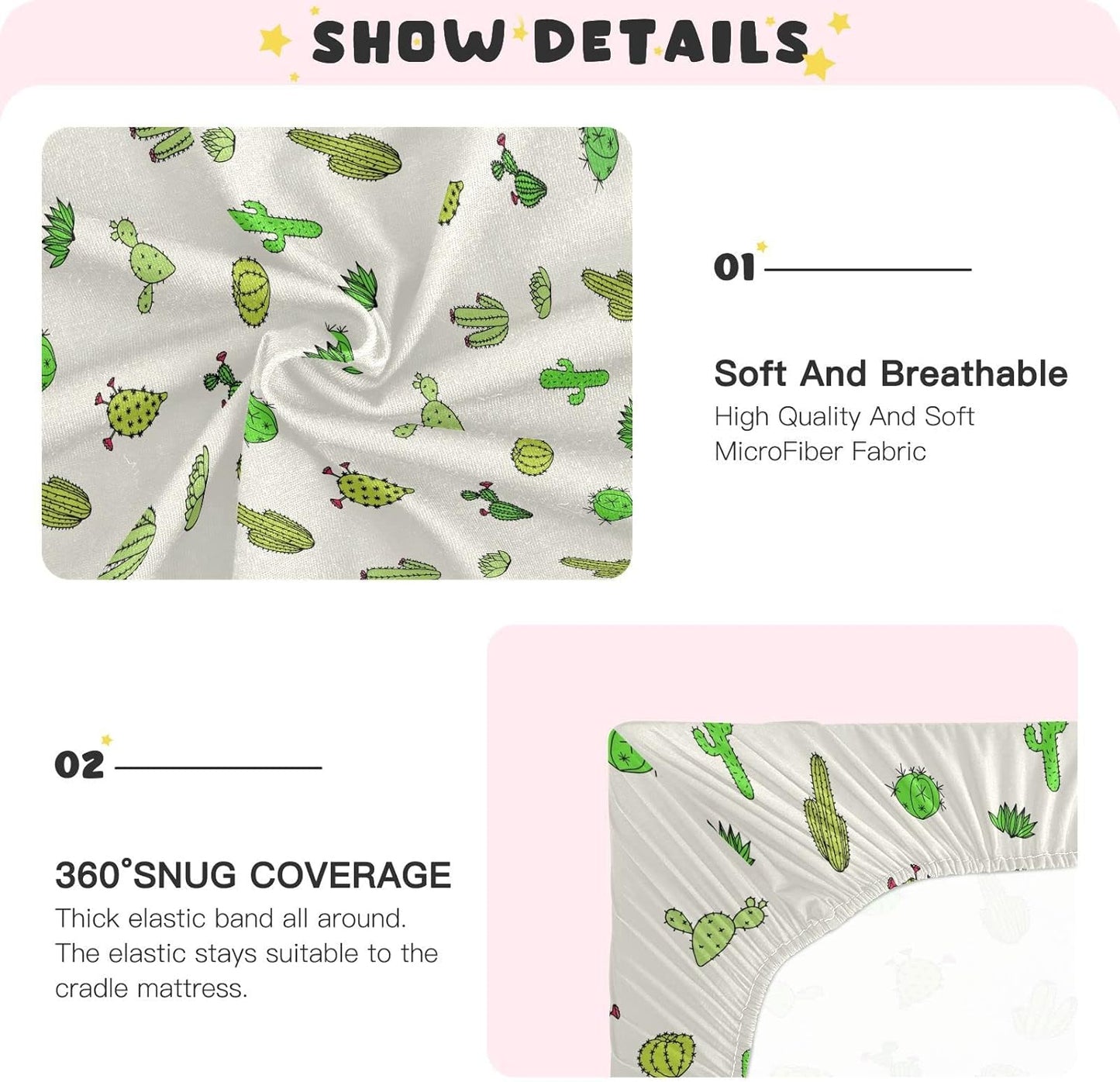 Fall Cute Mushroom Leaves Fitted Crib Sheets Stretchy Portable Playard Sheets for Baby Toddler, Breathable Soft Mini Crib Mattress 52 x 28 in for Boys and Girls