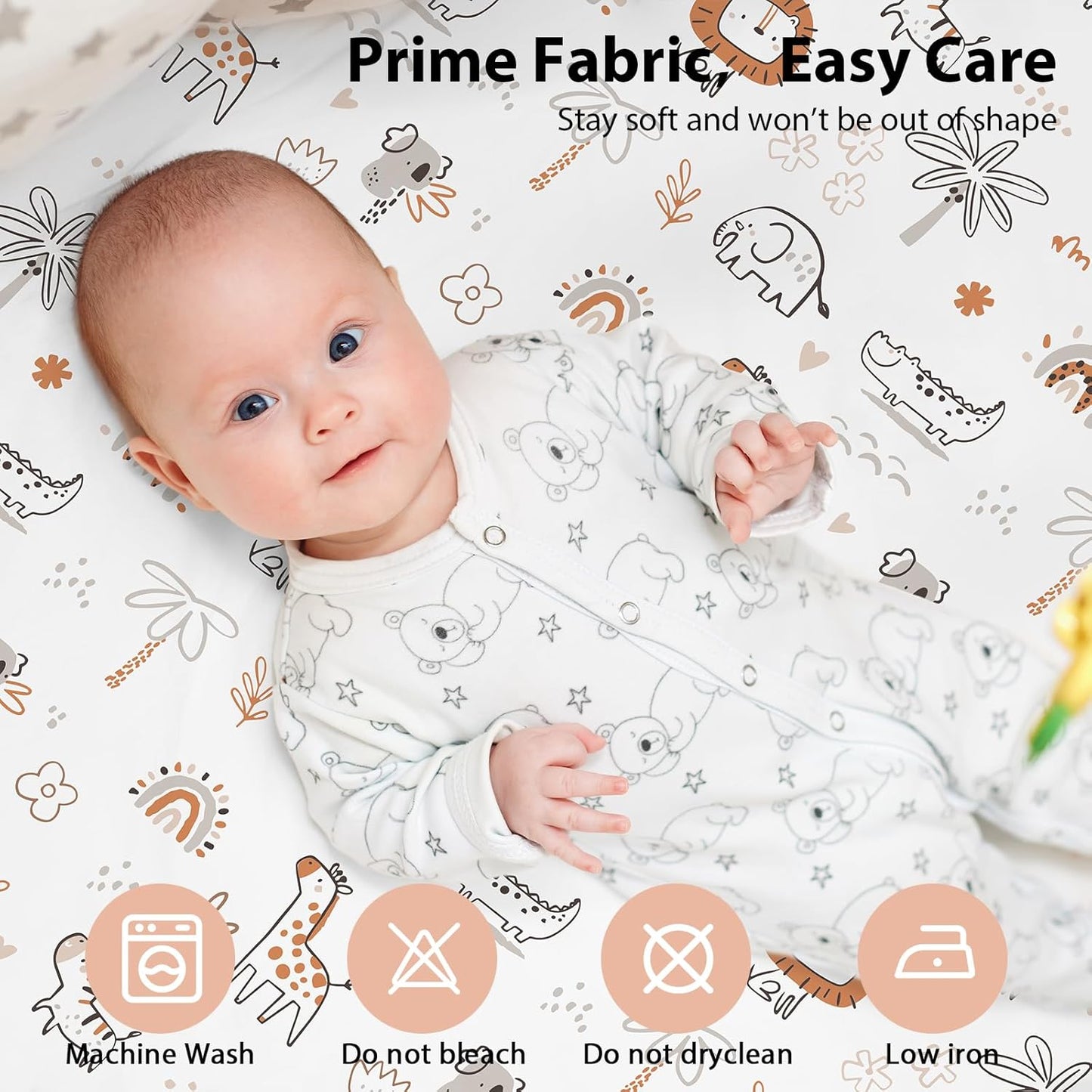 Baby Bedside Bassinet Sheets Girl, 33”x20” Compatible with Baby Delight Dream On Me & Most Rectangle Bedside Sleeper Bassinet Mattress, Super Soft Microfiber Pink Butterfly Flower